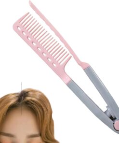 Peigne à cheveux en forme de V, outil de lissage, accessoire de fer plat | avec matériau durable, gadget de coiffure, outil de soins capillaires avec prise en main confortable, utilisation à la maison