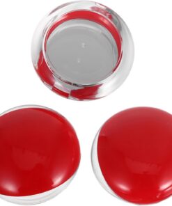 Healeved 3pièces Boîte de Rangement Maquillage avec Miroir Étui à Faux Cils et Porte-houppette pour Cosmétiques Organisateur Compact de Voyage pour Poudre et Outils