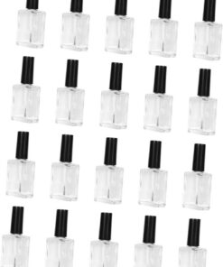 VALICLUD 20 Pièces Bouteilles de Vernis à Ongles Transparentes de Récipients Durables pour Vernis à Ongles Outils de Beauté pour Manucure et Stockage