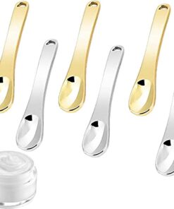 Cuillère à la crème, spatule cosmétique en métal 6x petites spatules | Applicateur de crème en métal, cuillère hydratante, outils de beauté pour mélanger et échantillonner le cosmétique