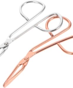 Healeved 2pièces Pince à Épiler Pour Sourcils Acier Outil Pour Cils Et Sourcils Pince à Bout Biseauté Et Poignée Forme De Ciseaux Outils De Beauté