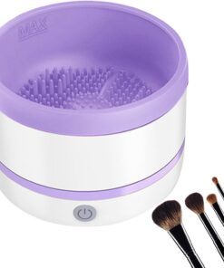 Générique Nettoyeur Automatique De Pinceaux De Maquillage - Laveur Automatique à Rotation,Accessoire De Nettoyage pour Outils Cosmétiques Pinceaux Fond De Teint Correcteur Fard À Paupières