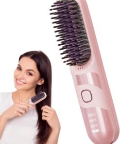 Lisseur Sans Fil Rechargeable Anti-Frisottis Coiffage Rapide Soin | Brosse Boucleur Pour Femme Coiffage Rapide Ionique Rechargeable Portable Anti-Frisottis Pour , Maison, Mariage