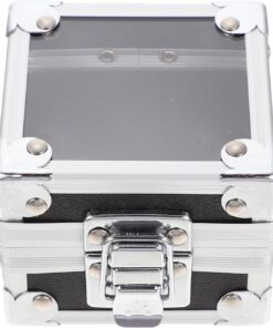 ULTECHNOVO Boîte de Rangement Noire pour Embouts de Perceuse à Ongles, Organisateur Portable pour Têtes de Meulage, Accessoires Nail Art, Coffret Pratique pour Salon de Manucure et Usage