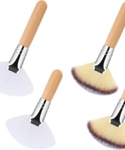 de pinceau surligneur, pinceaux de ventilateurs pour les soins du visage 4 | Outils de pour le visage portables, appli