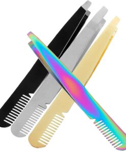 STOBAZA 4 pièces Lot de Pinces à Épiler Précision Inoxydables pour Sourcils et Poils Du Visage Outils Beauté Multifonctions Acier pour Épilation Précise Compactes et Durables pour Femmes