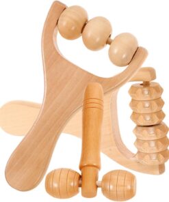 ULTECHNOVO Rouleau de Massage en Bois pour Pieds et Nuque, Outil de Massage Confortable et Sûr, Finition Polie Fine, pour Maison et Voyage, Set de 1