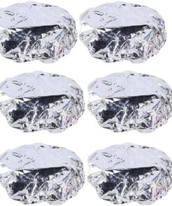 Healeved 10 Pcs en Aluminium pour Soins Capillaires, Thermique pour Cheveux Bord Élastique, pour Coloration, Décoloration et Pose de Masques Capillaires en Salon Domicile