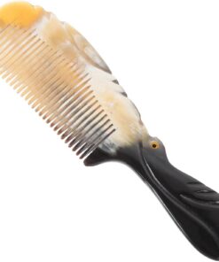 Gatuida Peigne en Corne Naturelle Massage du Cuir Chevelu Anti-statique Outil Portable et Élégant Couleur Aléatoire comme Présent pour Soins Capillaires