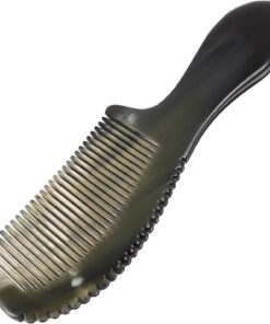 OUNONA Peigne de Coiffure en Corne Noire Dents Larges, Outil Coiffage pour Hommes et Femmes, pour Massage du Cuir Chevelu et Soins Capillaires à Domicile