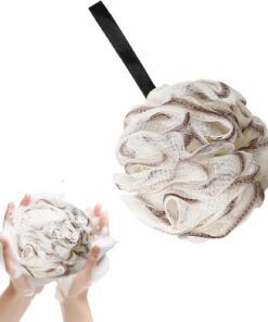 Soft Foaming Loofah, Gentle Mesh Shower Washcloth, Large Sponge with Texture, Bath Scrubber, Body Sponge with Durable Design, Shower Accessory for Home Spa Home Dorm Indoor Use