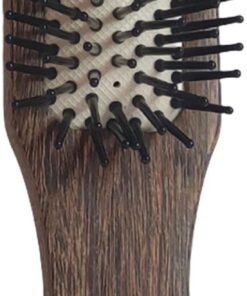 Petite brosse à cheveux en bois de hêtre naturel avec pagaie de massage confortable et stimulante pour le cuir chevelu. Accessoires de soins capillaires