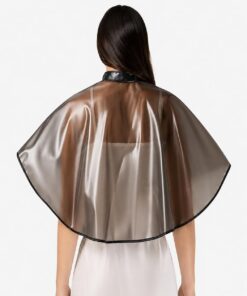 1 cape de coiffure, permanente et teinture en aluminium imperméable pour coiffage, soins capillaires, salon, voyage et rentrée scolaire