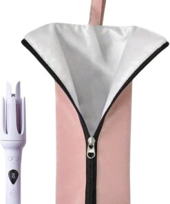 Sac à outils pour cheveux, tapis résistant à la chaleur et pochette de rangement, organiseur étanche à la poussière pour outils de coiffure, parfait pour les voyages, les coiffeuses, les camping-cars