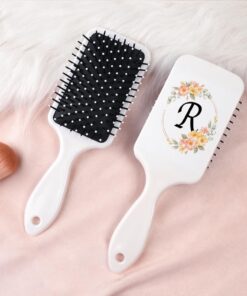 Peigne à cheveux en forme de lettre florale, design à grandes dents, spécialement conçu pour les hommes et les femmes, adapté pour coiffer les cheveux raides et bouclés, peigne de soins capillaires