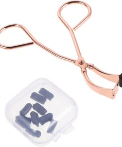 Mini Recourbe-cils Partiel en Métal Rose Doré Coussinets en Silicone Doux, Recourbe-cils D’angle pour Cils Fins, Outil de Précision Portable pour Maquillage des Petits Yeux,