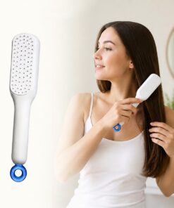 Peigne démêlant magique rétractable - Brosse de massage anti-statique pour cuir chevelu avec design amovible portable pour la maison, les voyages et les soins capillaires quotidiens