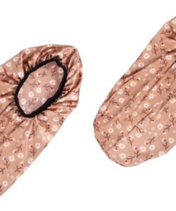 Healeved 2pièces Bonnet Soie Élastique Pour Soins Capillaires à Domicile Des Coiffures Pendant La Nuit Pour Cheveux Et Crépus Modèle Avec Motif Floral