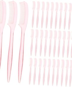 Peigne à Cils et Sourcils en Plastique 100pcs Brosse Mini pour Extensions de Cils Facile à Ranger Adapté aux Contours des Yeux Outil de Maquillage Couleur Aléatoire