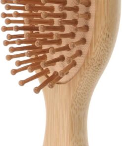 Gatuida Peigne de massage en bambou : brosse à cheveux portable à dents larges – masseur de cuir chevelu à airbag, outil de soins capillaires pratique pour la maison, le bureau, le sac à main ou