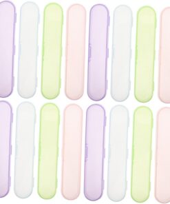 VICASKY 20 Pièces Boîte de stockage d'outils de beauté porte-pince pour extensions de cils support de pinceau circulaire circulaire Tweezer gardien de pinceau Plastique