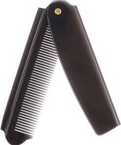 Peigne de poche Repliable Ergonomique Transportable pour Soin Capillaire et | Brosse pour moustache et cheveux pour Salon de Coiffure, , Lieu de Travail, Voiture, Femmes et Hommes