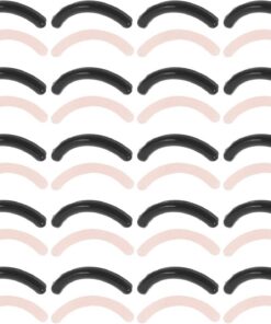 200 Pièces Recharges pour Recourbe-Cils en Silicone Noir et Rose, 200 Pièces, Coussinets Universels Souples, Accessoires Beauté pour Maquillage Quotidien et Usage Salon