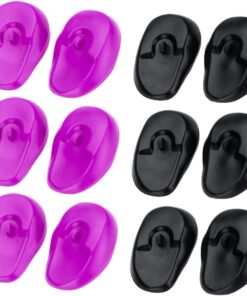 OUNONA 6 Earmuffs pour Coloration de Cheveux Réutilisables Silicone Protection Auditive et Durable pour Shampooing et Soins Capillaires et Noir Adaptées à Usage Professionnel et