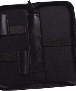 Healeved Sac Professionnel pour Ciseaux de Coiffure Noir Trousse Flexible et Résistante pour Accessoires de Barbier Organiseur pour Outils de Salon et Rangement Pratique