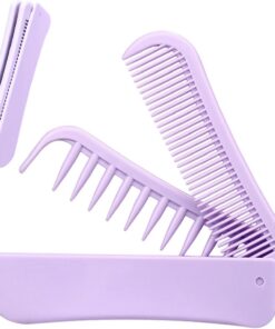 Peigne Pliable de Poche Soin Capillaire À Double Tête | Peigne à Dents Fines pour Vacances Salon de Coiffure Appartement Hôtel Résidence Universitaire Dortoir