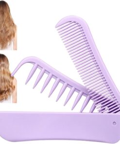 Peigne Pliant Portable Soin Capillaire À Double Tête | Peigne Coiffant Pliant pour Maison Coiffeur Appartement Hôtel Dortoir Universitaire Ferme Plage