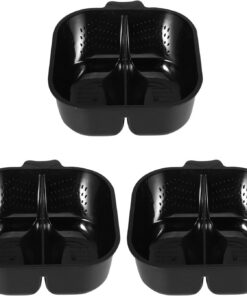 3 Pièces Bol de Teinture pour Cheveux Noir avec Base Antidérapante Bol Mélangeur Plastique Résistant pour Usage Professionnel Salon pour Colorations et Soins Capillaires DIY