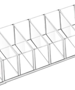 Tuanse 1 organiseur compact amovible en acrylique transparent pour maquillage - 8 espaces - Palette de rangement pour fard à paupières, rouge à lèvres, surligneur, soins de la peau, cosmétiques pour