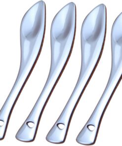 Healeved 4pièces Cuillères Pour Cosmétiques De Cuillères Pour Lotion Et Soins Visage Outils Pour Application Produits De Argenté