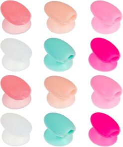 OUNONA Lot de 12 protège-pinceaux de maquillage en silicone : étuis anti-poussière pour pinceaux à lèvres, applicateurs de gloss, protections cosmétiques portables pour la maison et les voyages.