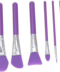 Housoutil 6pièces Brosse Maquillage Silicone Set De Pinceaux Cosmétiques Outils De Maquillage Pour Application Liquide Pour Femmes Et Filles
