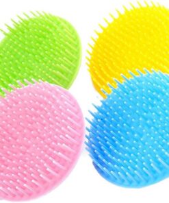 OUNONA Brosse à Shampoing pour Massage du Cuir Chevelu en Pp et Silicone 4 Pièces Nettoyage Profond et Protection des Racines Couleur Aléatoire pour Bain et Soins Capillaires