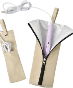 Sac à outils pour cheveux – Pochette de rangement résistante à la chaleur, design étanche à la poussière, fonction de protection sûre pour les voyages et le coiffage quotidien, organiseur