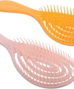 VOSAREA Brosse de Massage pour Cheveux 2pcs en Abs, Démêlante et Lissante, Respectueuse du Cuir Chevelu, pour Salon de Coiffure et Soins Capillaires Couleur Aléatoire
