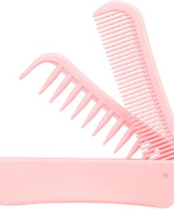 Peigne Pliant de Soin Capillaire À Double Tête | Peigne Coiffant Pliant pour Maison, , Vacances, Salon de Coiffure, Appartement, Hôtel, Dortoir Universitaire, Ferme