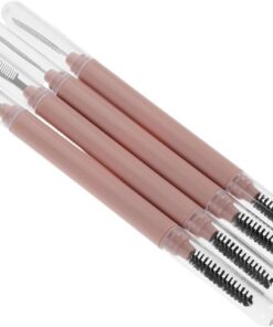 Cabilock 4 Pièces Peigne à Cils et Multifonction avec Capuchon Anti-poussière en Acier Inoxydable Brosse à Mascara Compacte pour Soins des Cils Sensibles en Voyage