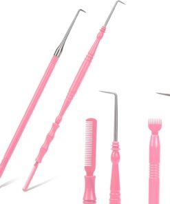 Lot de 2 peignes de levage de cils 2 en 1 en acier inoxydable Séparateur de cils professionnel Outil de levage de cils Peigne pour extensions de cils Brosse Mascara Séparateur de cils