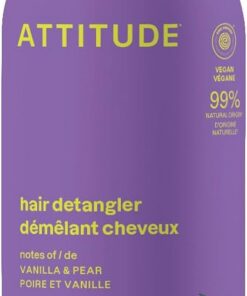 ATTITUDE Démêlant Sans Rincage pour Enfant, Nourrit & Apaise les Cheveux, Soin Capillaire Végane, Produit Coiffant, Parfum Vanille & Poire, 240 mL
