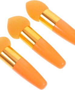 YARNOW Stylo de Maquillage Multifonctionnel en Latex et Pp 3pcs Éponge Haute Densité et Élasticité pour Application Visage Professionnelle
