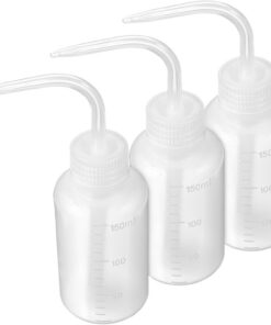 STOBAZA Pissette Plastique 150ml Lot de 3, Bouteilles Compressibles | Graduations Visibles, Bouchon à Vis Étanche, Arrosage Intérieur et Outils Tatouage