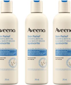 Aveeno Lot de 3 flacons d'huile de douche et de bain pour soulager la peau 284 ml