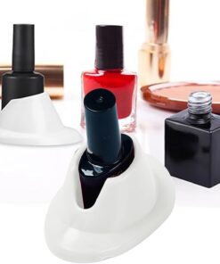 Support de bouteille de vernis à ongles en silicone durable pour outils de manucure à domicile et accessoires de nail art, blanc
