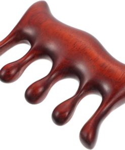 Ciieeo Peigne en Bois de Santal Naturel à Dents Larges, Peigne de Massage du Cuir Chevelu Antistatique, Taille Moyenne, Outil Pratique pour Soins Capillaires et Relaxation, Usage Maison