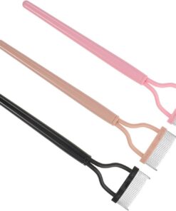 Lot de 3 Peignes Séparateurs de Cils en Acier Inoxydable Brosses à Mascara Métalliques sans Poils pour Démêler et Définir les Cils Outil Précis Multifonction pour Sourcils et