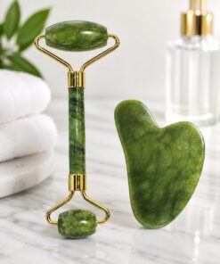 Lot de 2 rouleaux de massage facial à double tête pour soins de la peau, rouleau manuel pour le visage, le cou et les yeux, outil de massage de beauté pour un usage quotidien